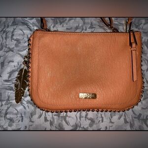 Jessica Simpson Tan Crossbody Bag with Gold Details